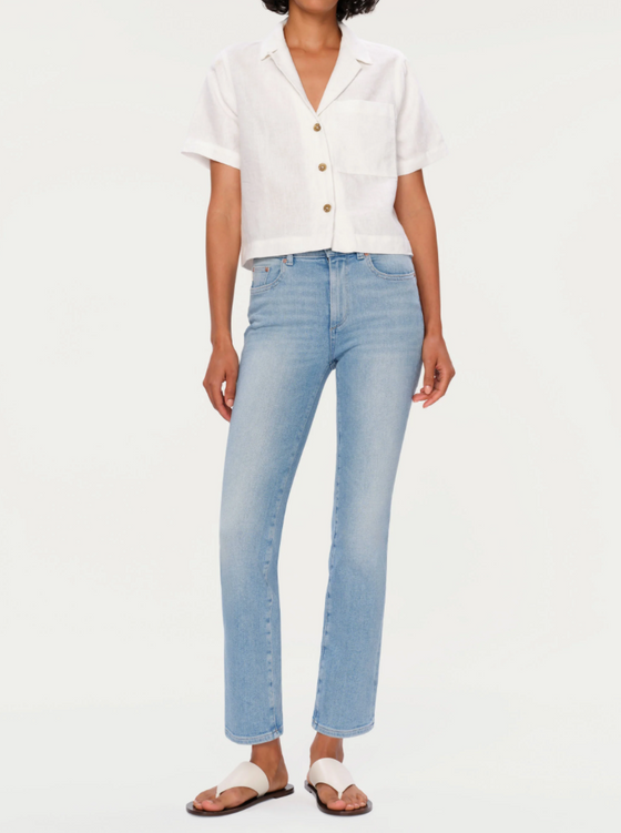 Mara Straight Mid Rise Instasculpt Ankle Jean  Atlantic