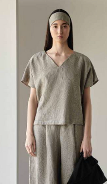  Anza Top in Striped Linen