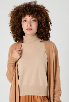  Anne Cap Sleeve Cashmere Top Sand