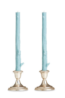  Cedar Candlesticks Pair in Robin Blue