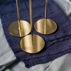 Modern Gold Metal Candle Holders Set of 3