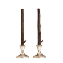  Cedar Candlesticks Pair in Dark Chocolate