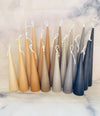 Neutrals Slim Cone Taper Beeswax Candle: Pumpkin / Tall