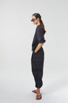 Cargo Linen Pants Black