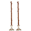 Hickory Candlesticks Pair in Dark Cherry