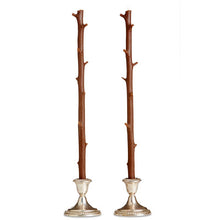  Hickory Candlesticks Pair in Dark Cherry