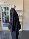 Black Silk Wrap Blouse