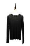 Brazeau Tricot Longsleeve Silk Tulle T - Black