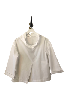  White Short Papercrash Popover Top