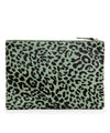 Clare V. Agave Leopard Flat Clutch