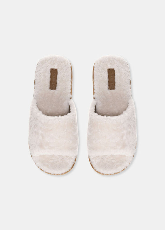 Vince Kalina Shearling Slide Sandal in turtle dove found at Patricia in Southern Pines, NC