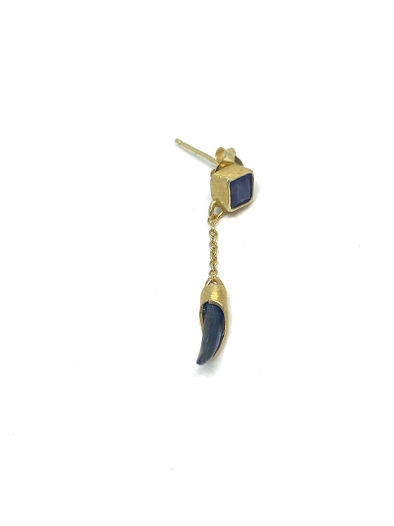 Heather Benjamin Single Iolite Cushion Stud/Shard Drop Earring  found at Patricia in Southern Pines, NC 