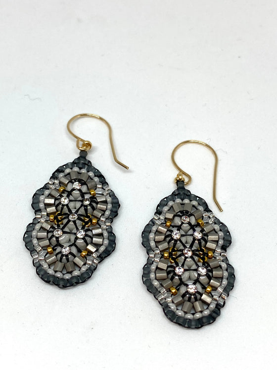 Miguel Ases Miyuki Swarovski Earrings