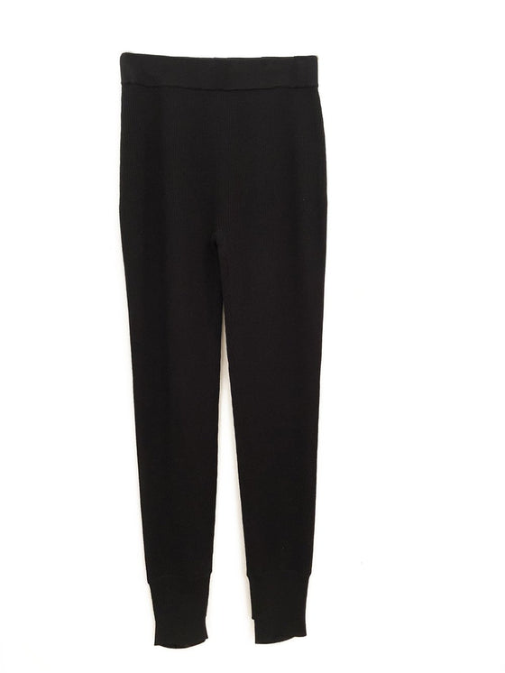 Kallmeyer stirrup knit leggings, merino wool knit, black found at PATRICIAin Southern Pines, NC