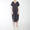 Szeki Signature Linen T-Shirt Reversible Maxi Slate Grey