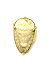 Heather Benjamin Hand Carved Antler Bison Ring