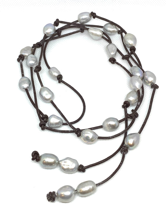 Grey Freshwater Pearl Lariat