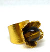 Love And Flowers Tiger's Eye Gold Flower Ring