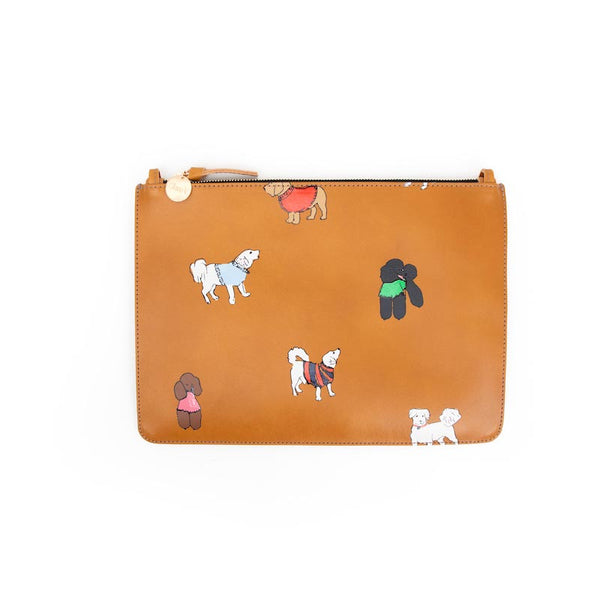 Clare V. Margot Flat Clutch in Orange