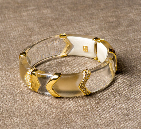 Gold Lucite Hinge Bracelet | ALEXIS BITTAR