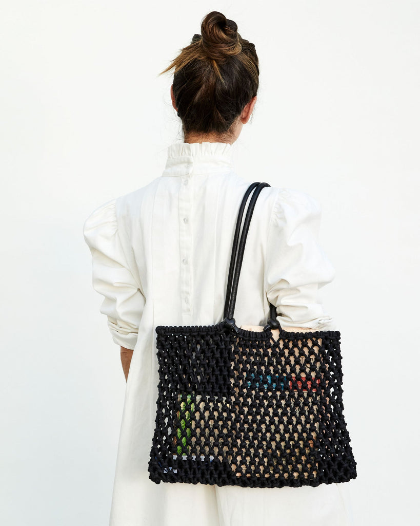 Sandy Woven Tote in Green