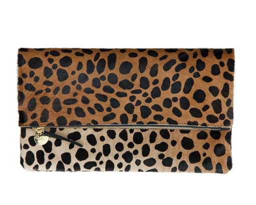 The Miller Affect Holding a leopard clare v foldover clutch - The