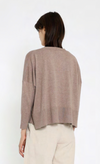 7115 by Szeki Summer V-neck Sweater Taupe