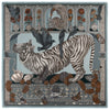 Sabina Savage "The Tiger Trap" Wool/Silk Scarf Seamist