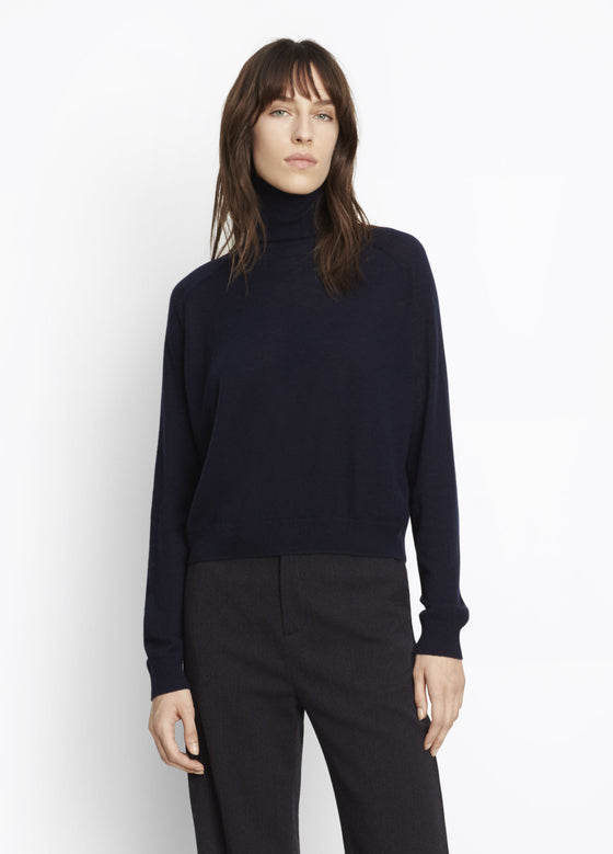 Vince Cashmere Turtleneck in Coastal Blue