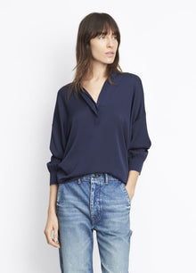  Vince Shirred Drape Pullover