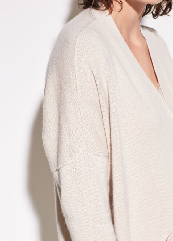 Vince Cream Cashmere Snap Cardigan