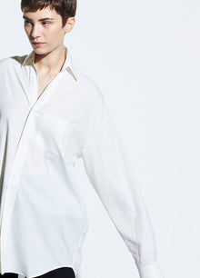  Vince Oversized White Classic Shirt