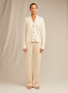  Vince White Raised Collar Cardigan