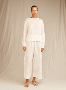  Vince Linen Long Sleeve Pullover