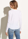 Vince Essential Long Sleeve Crew White