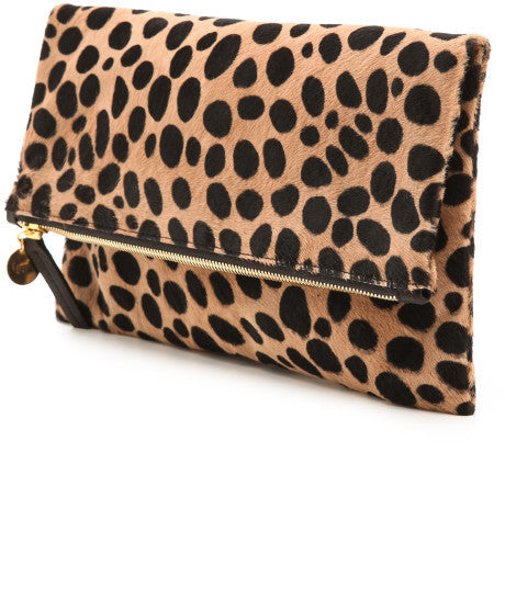 Clare V, Bags, Clare V Fold Over Leopard Clutch