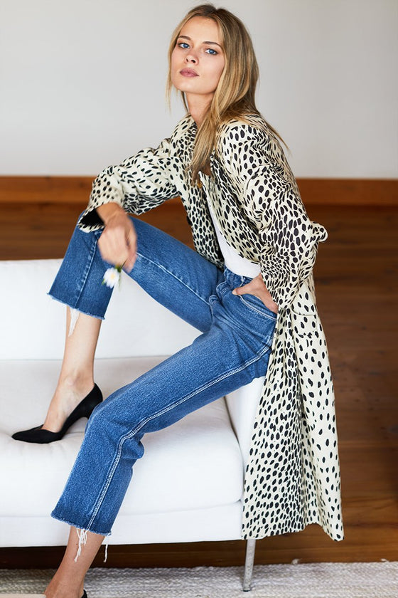 Emerson Fry Bowery Coat Leopard Linen