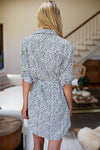 Emerson Fry Black and White Cheetah Shirtdress