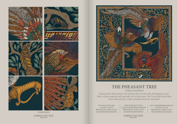 The Pheasant Tree Wool Silk Shawl 135 – Sabina Savage