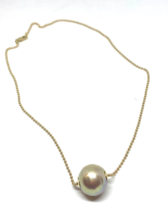 Gabrielle Sanchez Single Large Freshwater Pearl Necklace