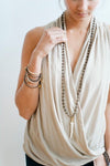 Tess + Tricia Bronzite Antler Tip Necklace