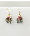 Miguel Ases Swarovski, Labradorite and Blue Jade Earring