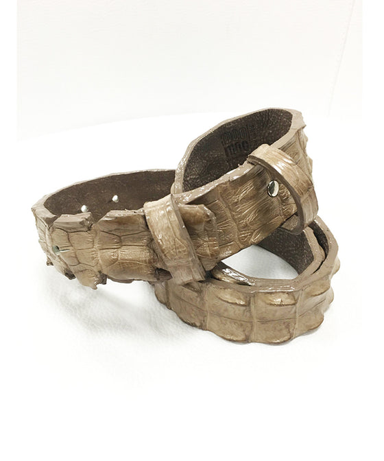 MooMoo Mink Colored Croc Belt