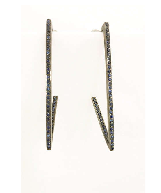 Nathan & Moe Sapphire V Hoop Earring