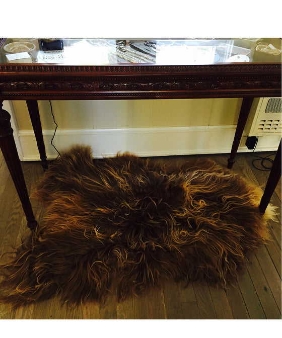 Rusty Brown Lambskin Rug