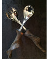 Stainless Horn Salad Servers