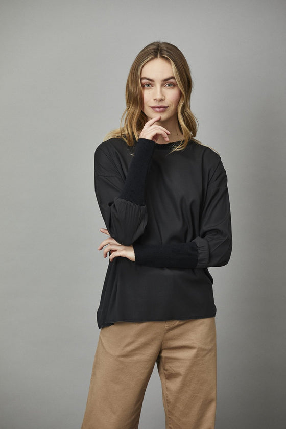 KristenseN Du Nord Crewneck Silk Crewneck Blouse